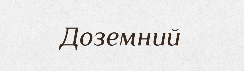Доземний — Великий тлумачний словник сучасної української мови