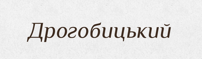 Дрогобицький — Великий тлумачний словник сучасної української мови