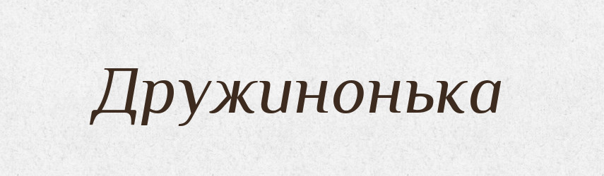 Дружинонька — Великий тлумачний словник сучасної української мови