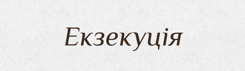 Екзекуція — Великий тлумачний словник сучасної української мови