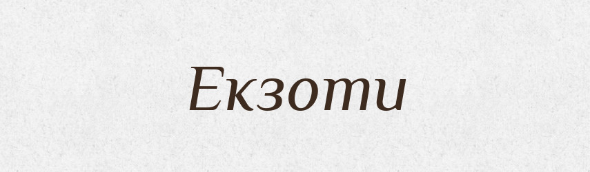 Екзоти — Великий тлумачний словник сучасної української мови