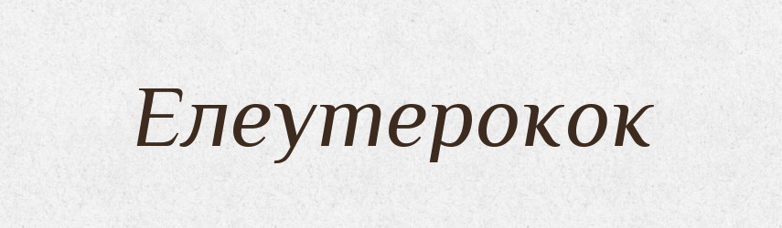 Елеутерокок — Великий тлумачний словник сучасної української мови