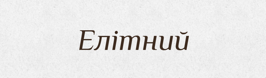 Елітний — Великий тлумачний словник сучасної української мови