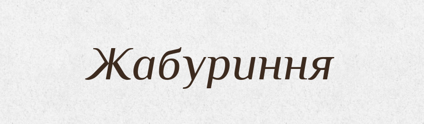 Жабуриння — Великий тлумачний словник сучасної української мови