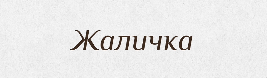 Жаличка — Великий тлумачний словник сучасної української мови