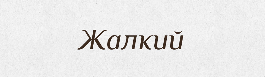 Жалкий — Великий тлумачний словник сучасної української мови