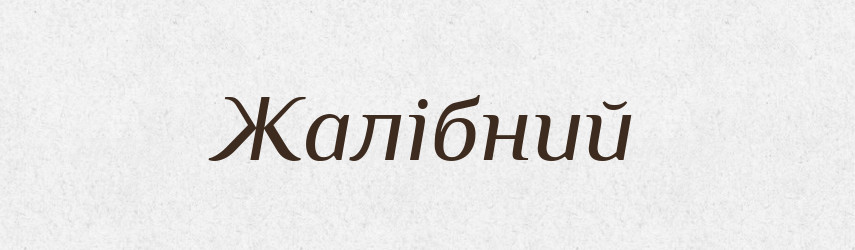 Жалібний — Великий тлумачний словник сучасної української мови