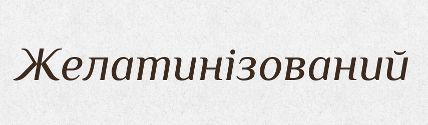Желатинізований — Великий тлумачний словник сучасної української мови