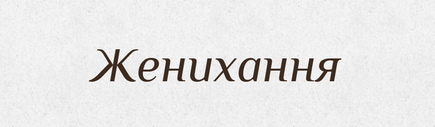 Женихання — Великий тлумачний словник сучасної української мови