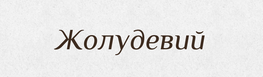 Жолудевий — Великий тлумачний словник сучасної української мови
