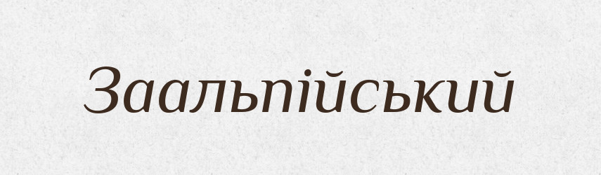 Заальпійський — Великий тлумачний словник сучасної української мови