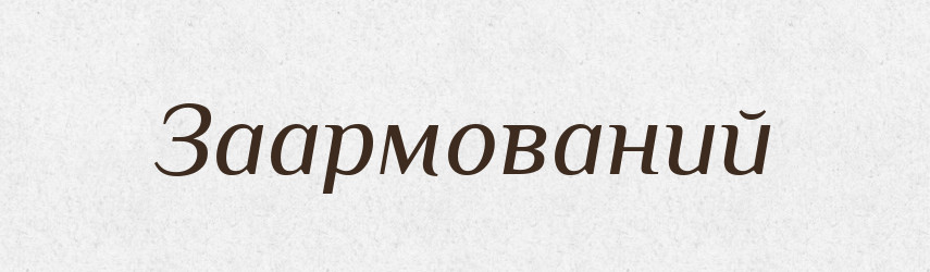 Заармований — Великий тлумачний словник сучасної української мови