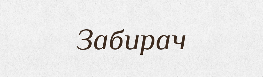 Забирач — Великий тлумачний словник сучасної української мови