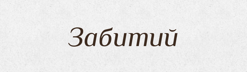 Забитий — Великий тлумачний словник сучасної української мови