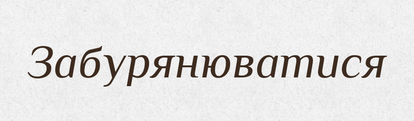 Забурянюватися — Великий тлумачний словник сучасної української мови