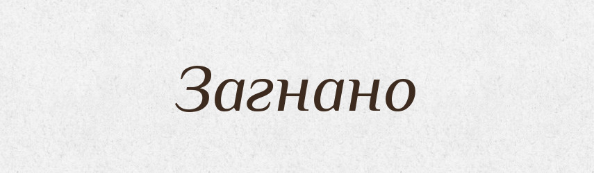 Загнано — Великий тлумачний словник сучасної української мови