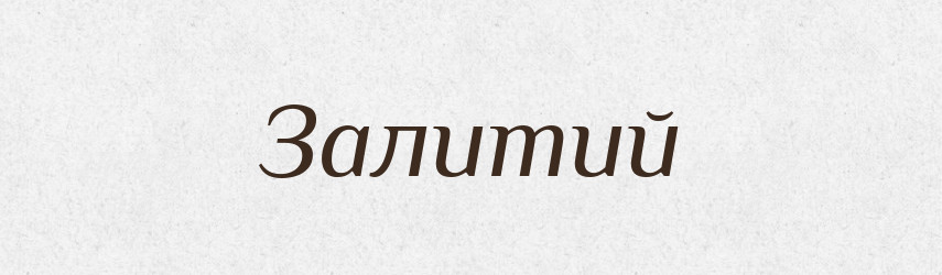 Залитий — Великий тлумачний словник сучасної української мови