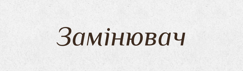 Замінювач — Великий тлумачний словник сучасної української мови