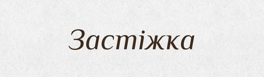 Застіжка — Великий тлумачний словник сучасної української мови