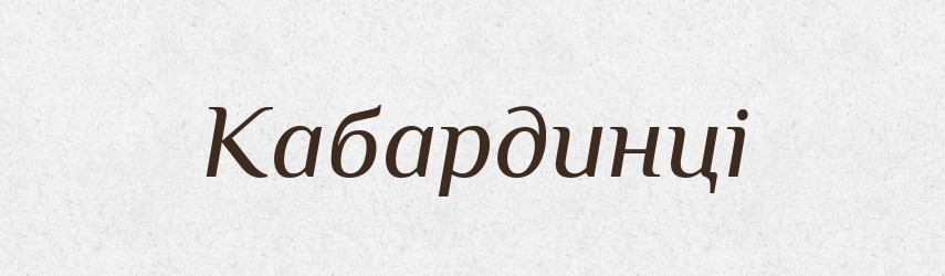 Кабардинці — Великий тлумачний словник сучасної української мови