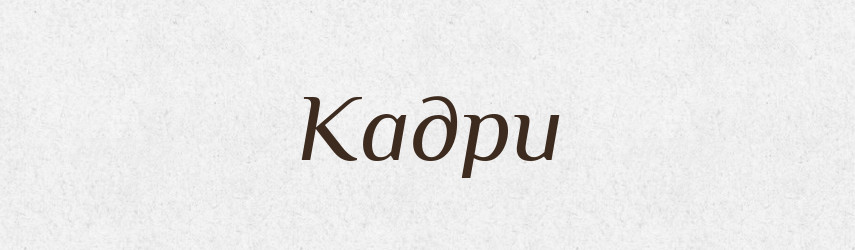 Кадри — Великий тлумачний словник сучасної української мови