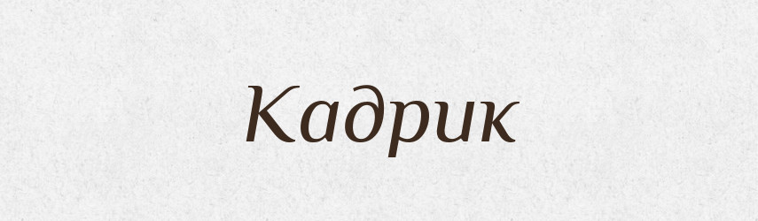 Кадрик — Великий тлумачний словник сучасної української мови
