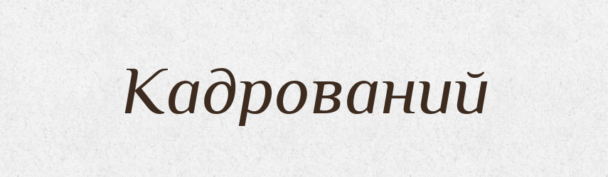 Кадрований — Великий тлумачний словник сучасної української мови