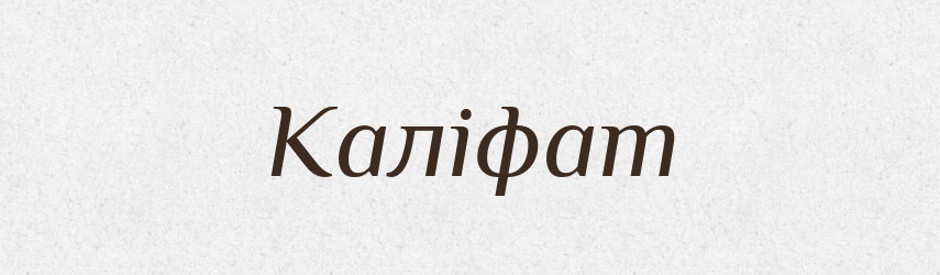 Каліфат — Великий тлумачний словник сучасної української мови