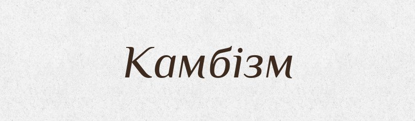 Камбізм — Великий тлумачний словник сучасної української мови