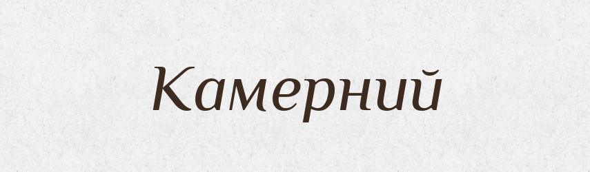 Камерний — Великий тлумачний словник сучасної української мови