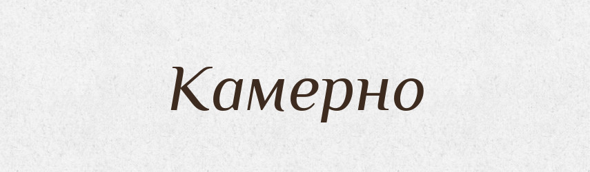Камерно — Великий тлумачний словник сучасної української мови