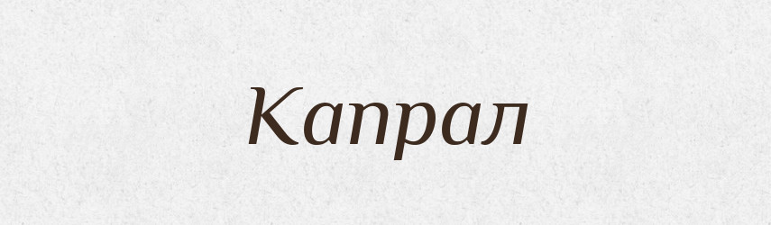 Капрал — Великий тлумачний словник сучасної української мови