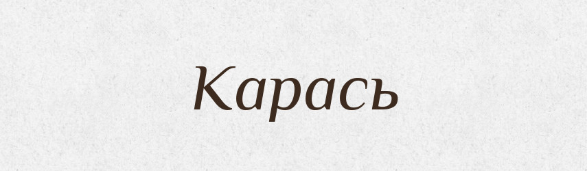 Карась — Великий тлумачний словник сучасної української мови