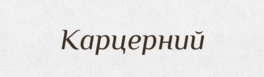 Карцерний — Великий тлумачний словник сучасної української мови