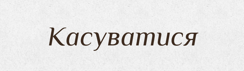 Касуватися — Великий тлумачний словник сучасної української мови