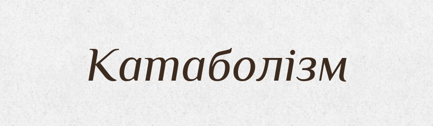 Катаболізм — Великий тлумачний словник сучасної української мови