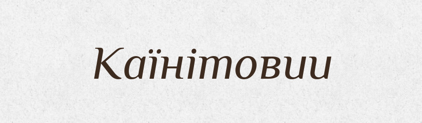 Каїнітовии — Великий тлумачний словник сучасної української мови