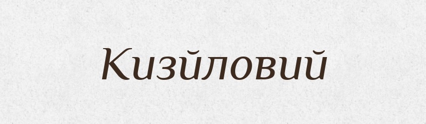 Кизйловий — Великий тлумачний словник сучасної української мови