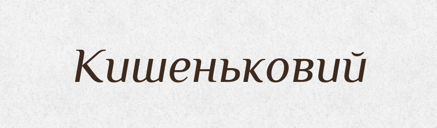 Кишеньковий — Великий тлумачний словник сучасної української мови