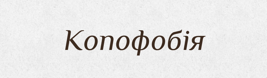 Копофобія — Великий тлумачний словник сучасної української мови