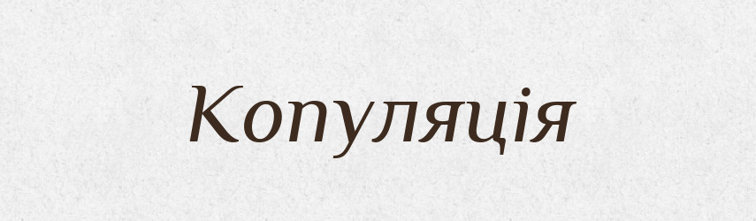 Копуляція — Великий тлумачний словник сучасної української мови