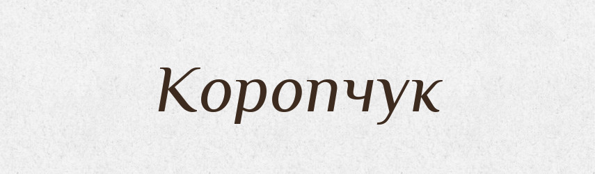 Коропчук — Великий тлумачний словник сучасної української мови