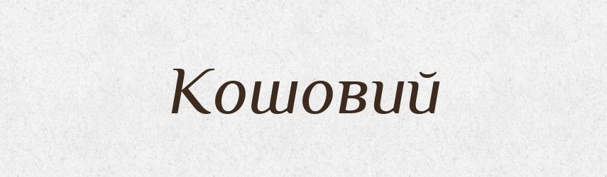 Кошовий — Великий тлумачний словник сучасної української мови