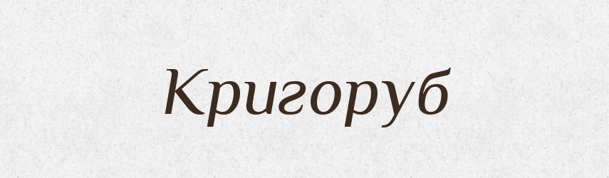 Кригоруб — Великий тлумачний словник сучасної української мови