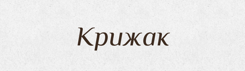 Крижак — Великий тлумачний словник сучасної української мови