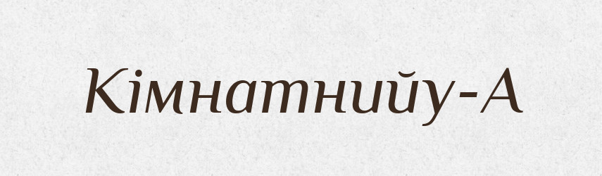 Кімнатнийу-А — Великий тлумачний словник сучасної української мови