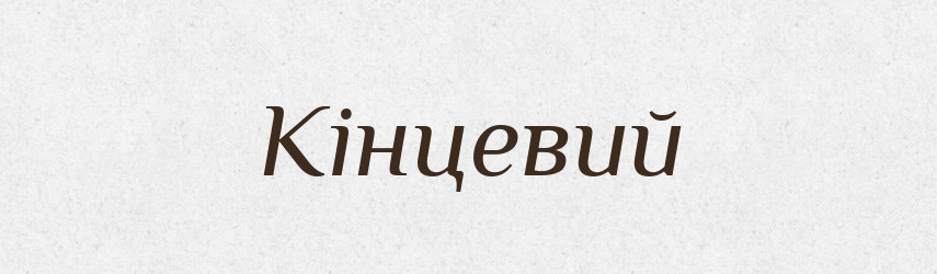 Кінцевий — Великий тлумачний словник сучасної української мови