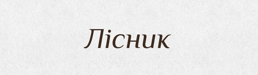 Лісник — Великий тлумачний словник сучасної української мови