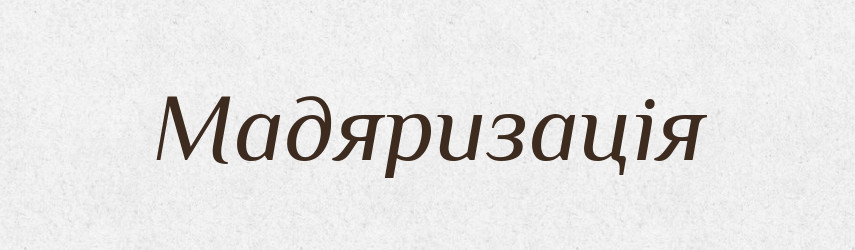 Мадяризація — Великий тлумачний словник сучасної української мови