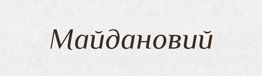 Майдановий — Великий тлумачний словник сучасної української мови